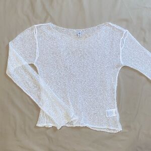 White Cropped Long Sleeve
